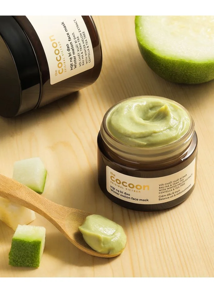 The Cocoon Original Vietnam  Winter Melon Face Mask 30ml – Skin Hydrating & Brightening Face Mask for Smoothening, Regenerating & Clarifying Skin | Oil Control & Pore Care  | Best Price UAE